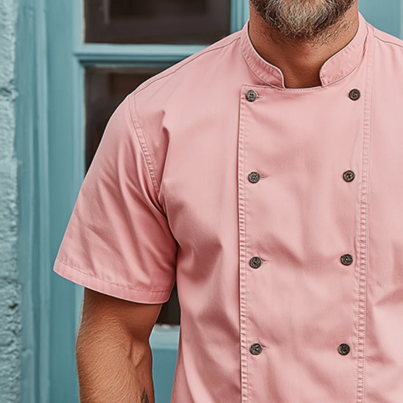 Adrian | Men'S Retro Casual Cotton Washed Stand Collar Short Sleeve Shirt - Image 3