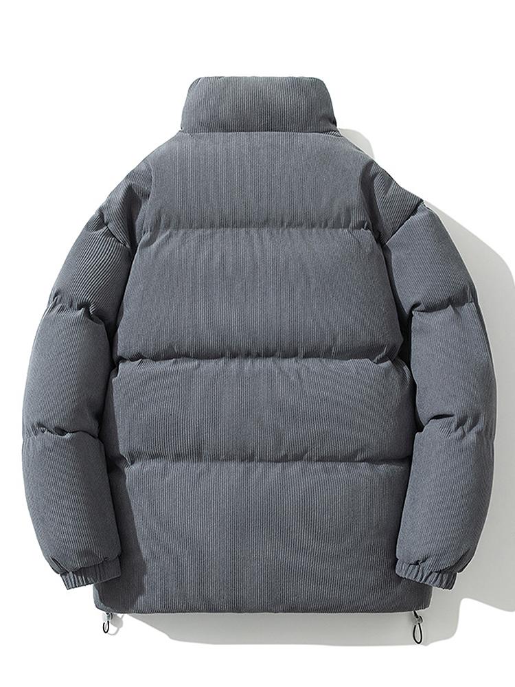 Cyrus | Funnel Neck Corduroy Puffer Coat - Image 12