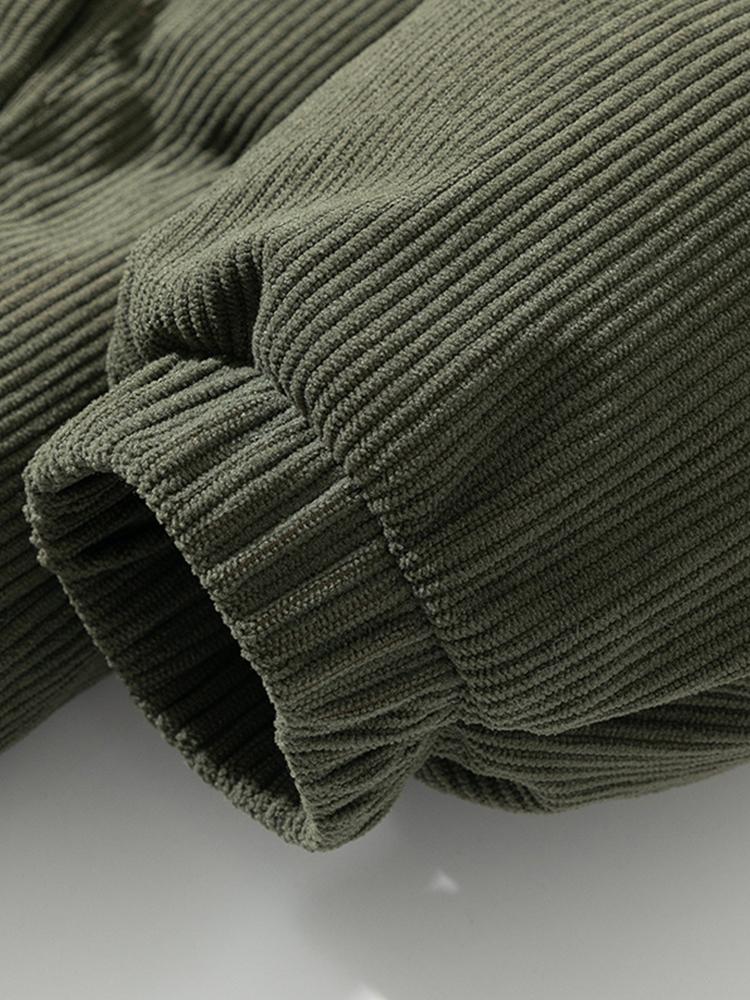 Cyrus | Funnel Neck Corduroy Puffer Coat - Image 6