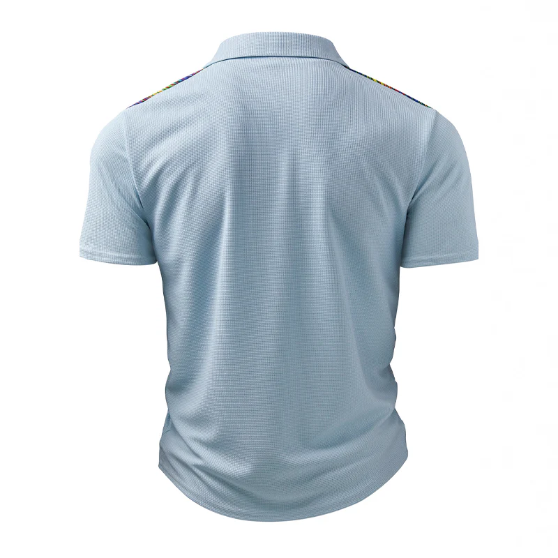 Henry | Men'S Waffle Stitching Short-Sleeved Polo Shirt - Image 4