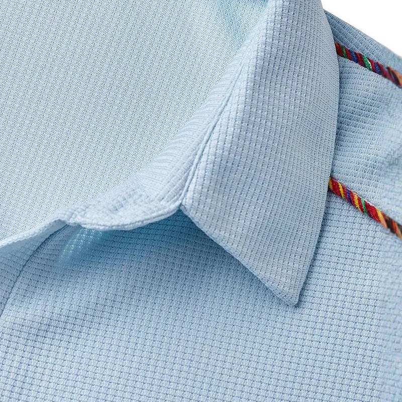 Henry | Men'S Waffle Stitching Short-Sleeved Polo Shirt - Image 5
