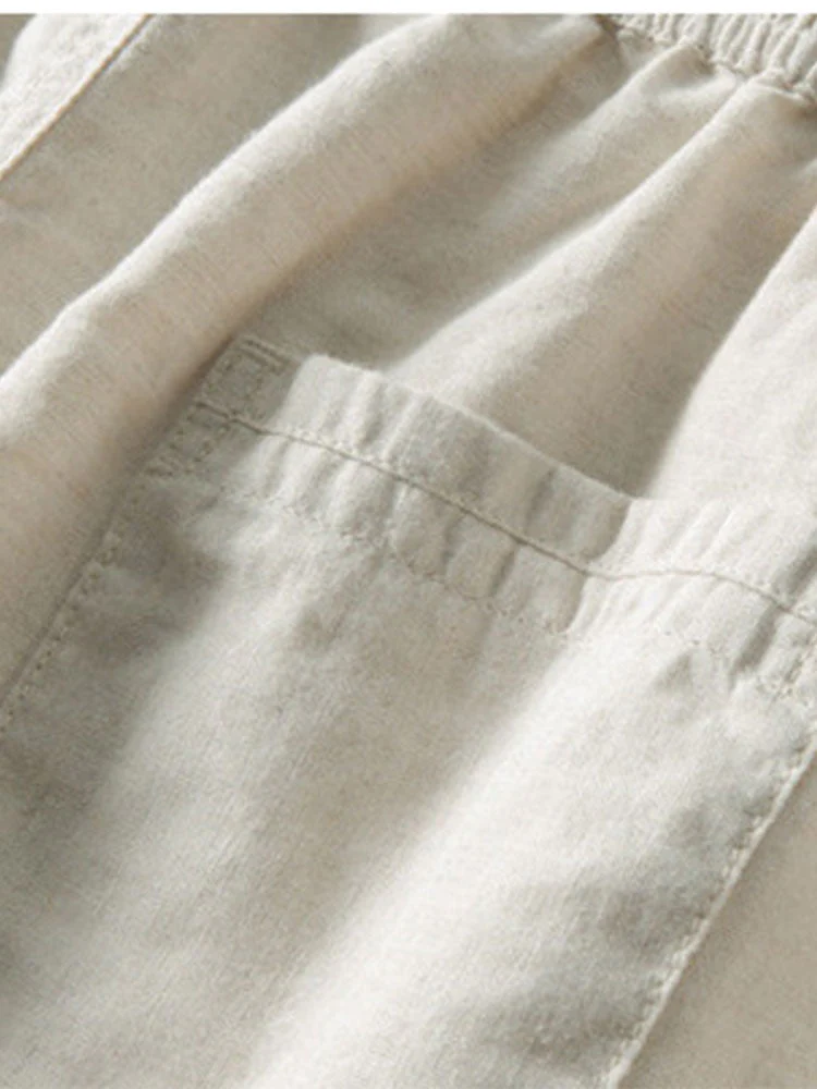 hola CROCHET STRIPED SHIRT WITH BUTTONS & STRAIGHT LEG LINEN PANTS - Image 15