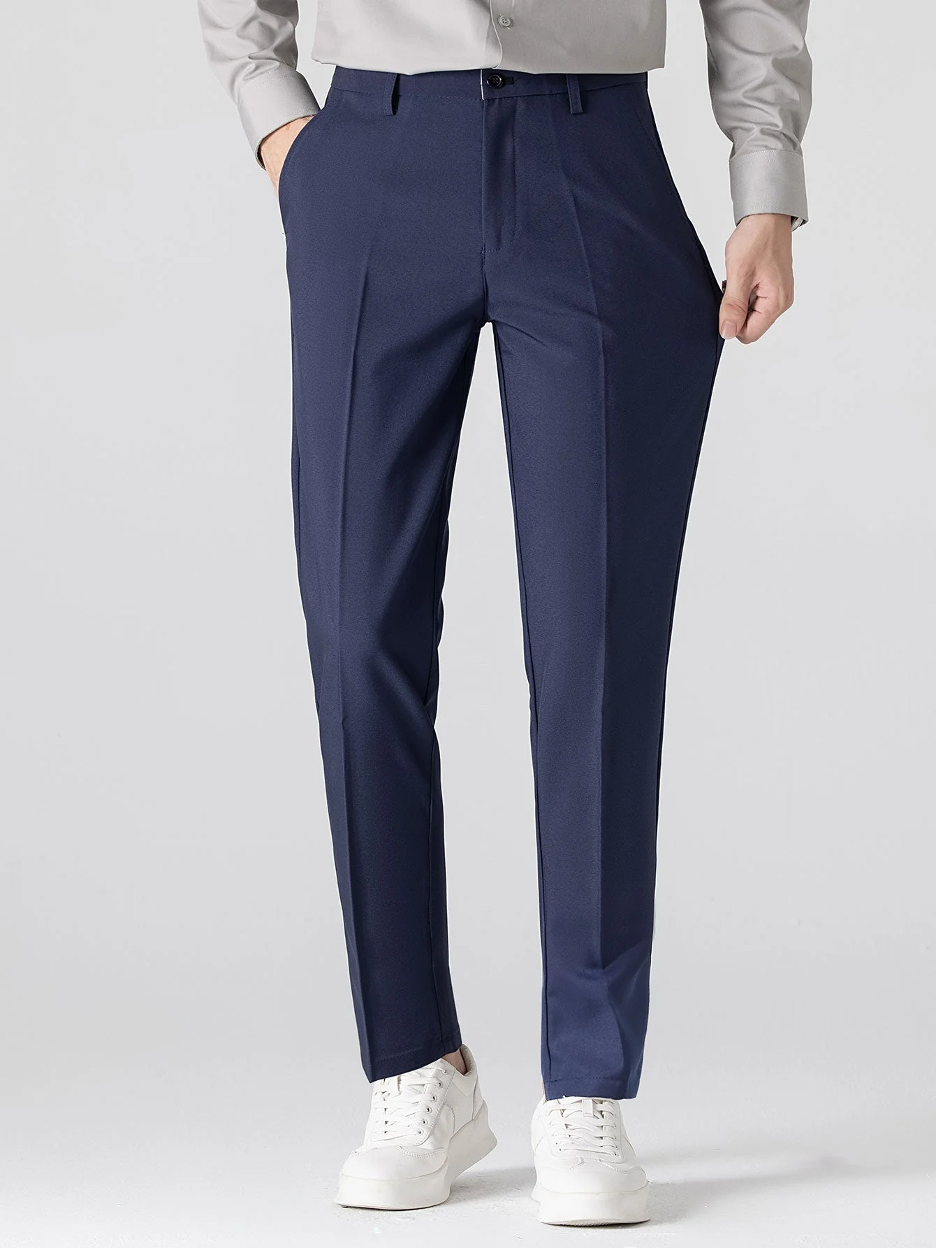 hola STRIPED LONG SLEEVE BUTTON-DOWN SHIRT & SLIM FIT WIDE LEG PANTS - Image 12
