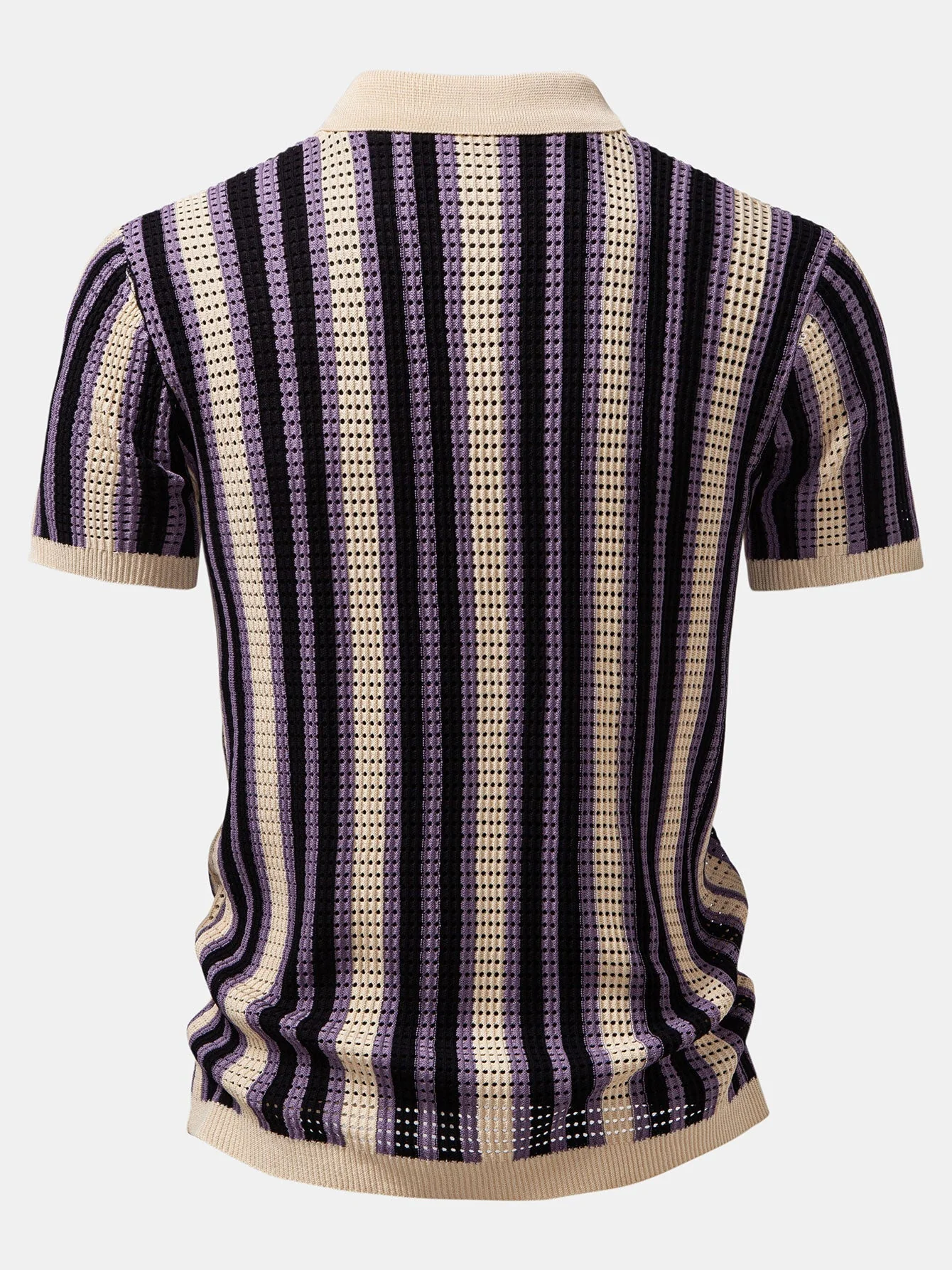 hola STRIPED SHIRT WITH CROCHET EYELETS & STRAIGHT LEG LINEN PANTS - Image 7