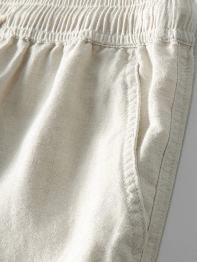 hola Striped shirt with knitted eyelets & straight leg linen trousers - Image 11