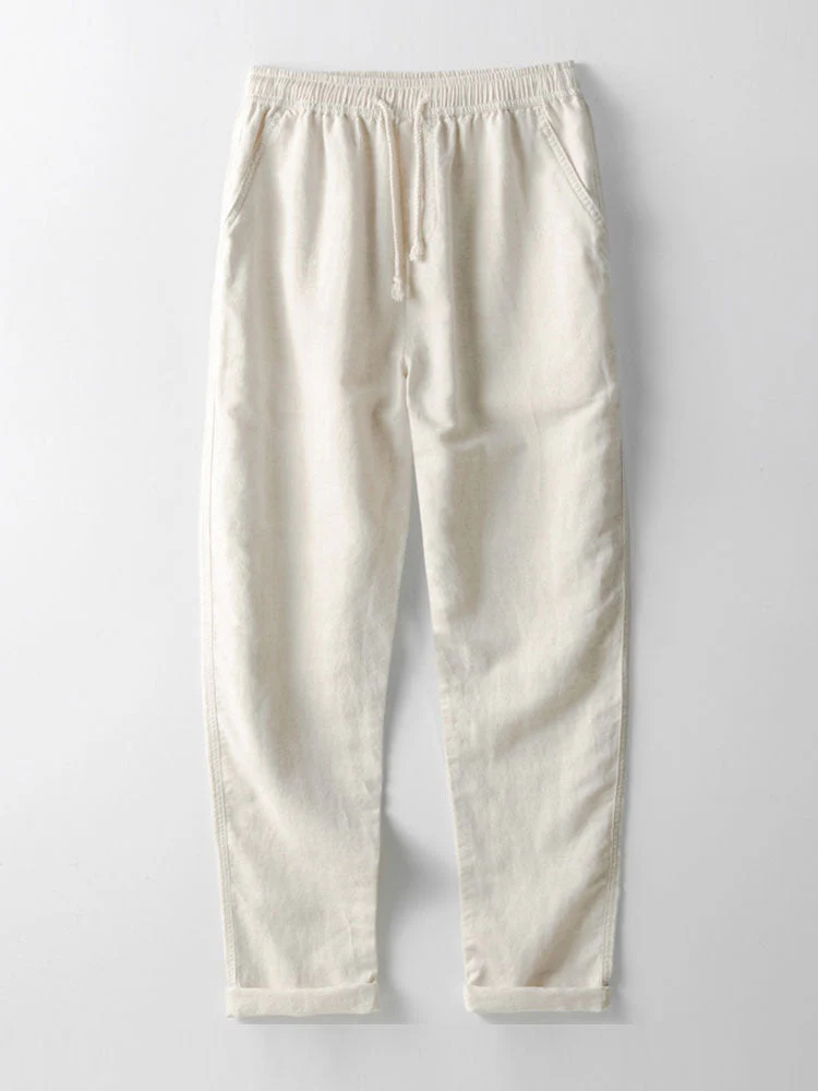 hola Striped shirt with knitted eyelets & straight leg linen trousers - Image 8