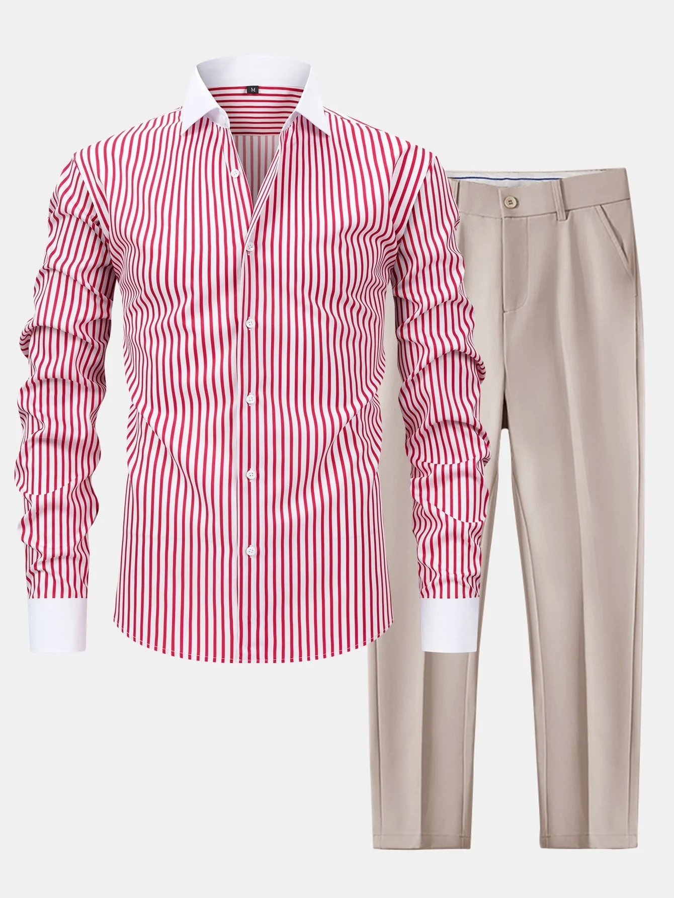 hola WINCHESTER STRIPED SHIRT & SLIM FIT TROUSERS - Image 4