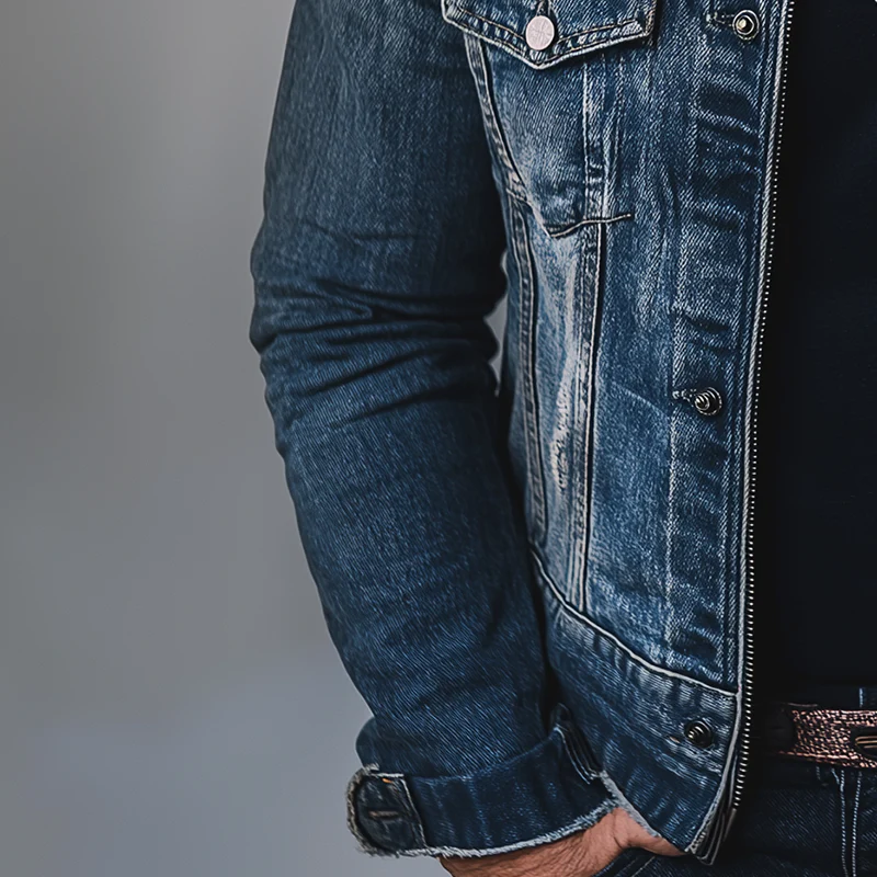 Jordan | Men'S Vintage Washed Distressed Denim Jacket - Image 5