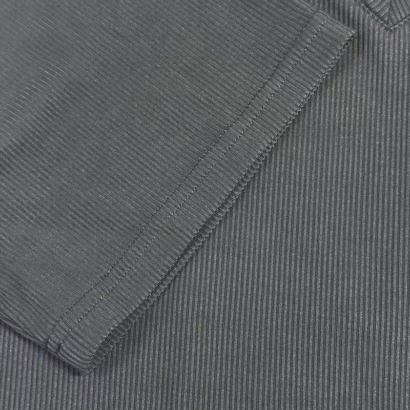 Men's Casal Ribbed Cotn Blend V-neck SliFit Short-sleeved T-shirt - Image 5