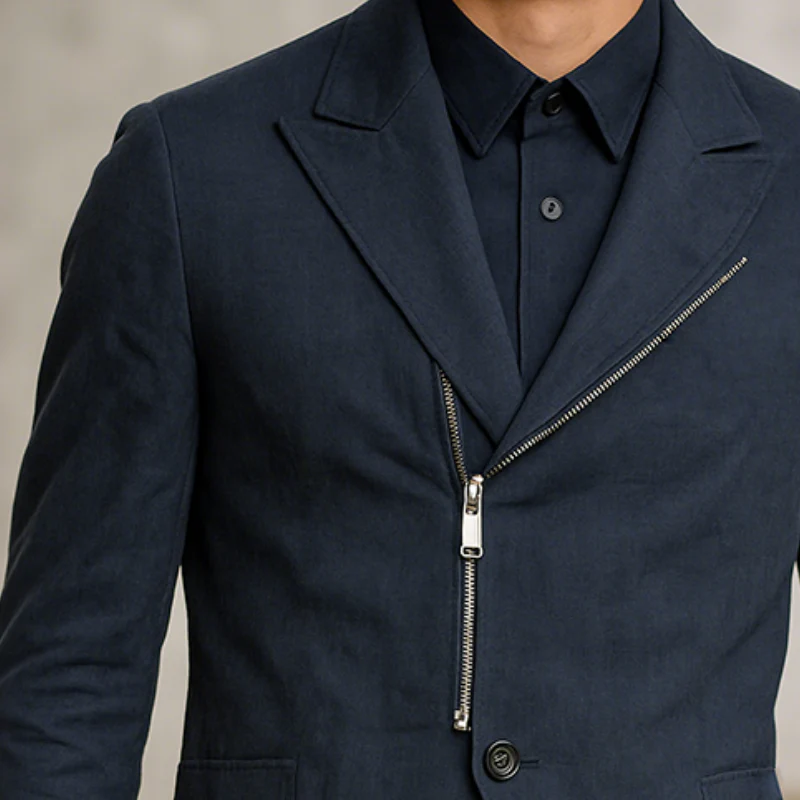 Ronnie | Men'S Vintage Casual Cotton Zip-Up Cropped Jacket - Image 3